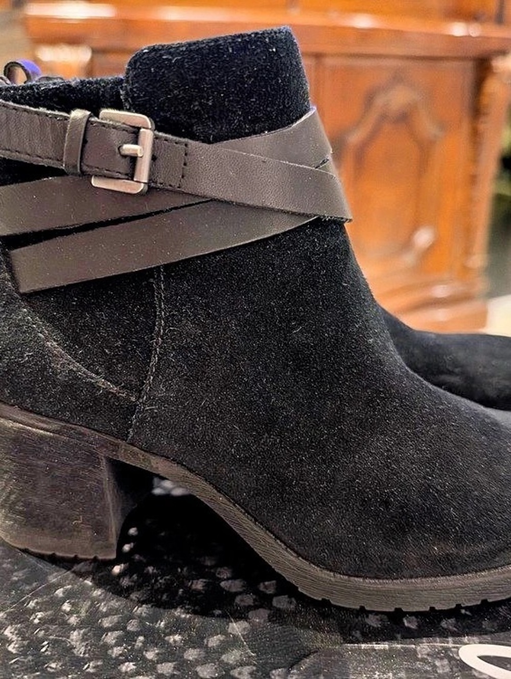 Sam Edelman Hannah Black Suede Bootie Black US 8 M